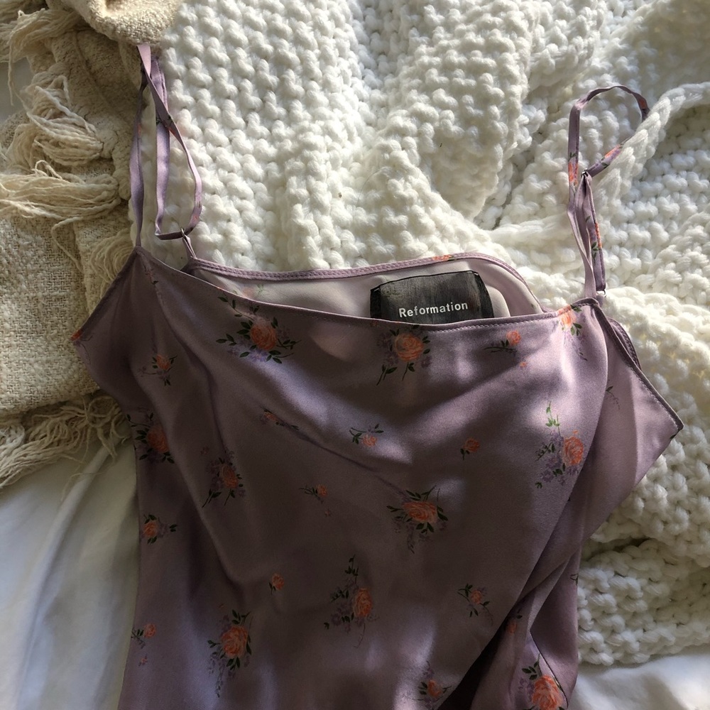 Reformation silk slip dress